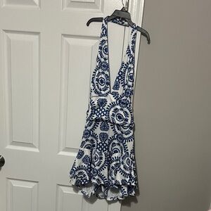 Navy and White Kids One Piece Swimsuit